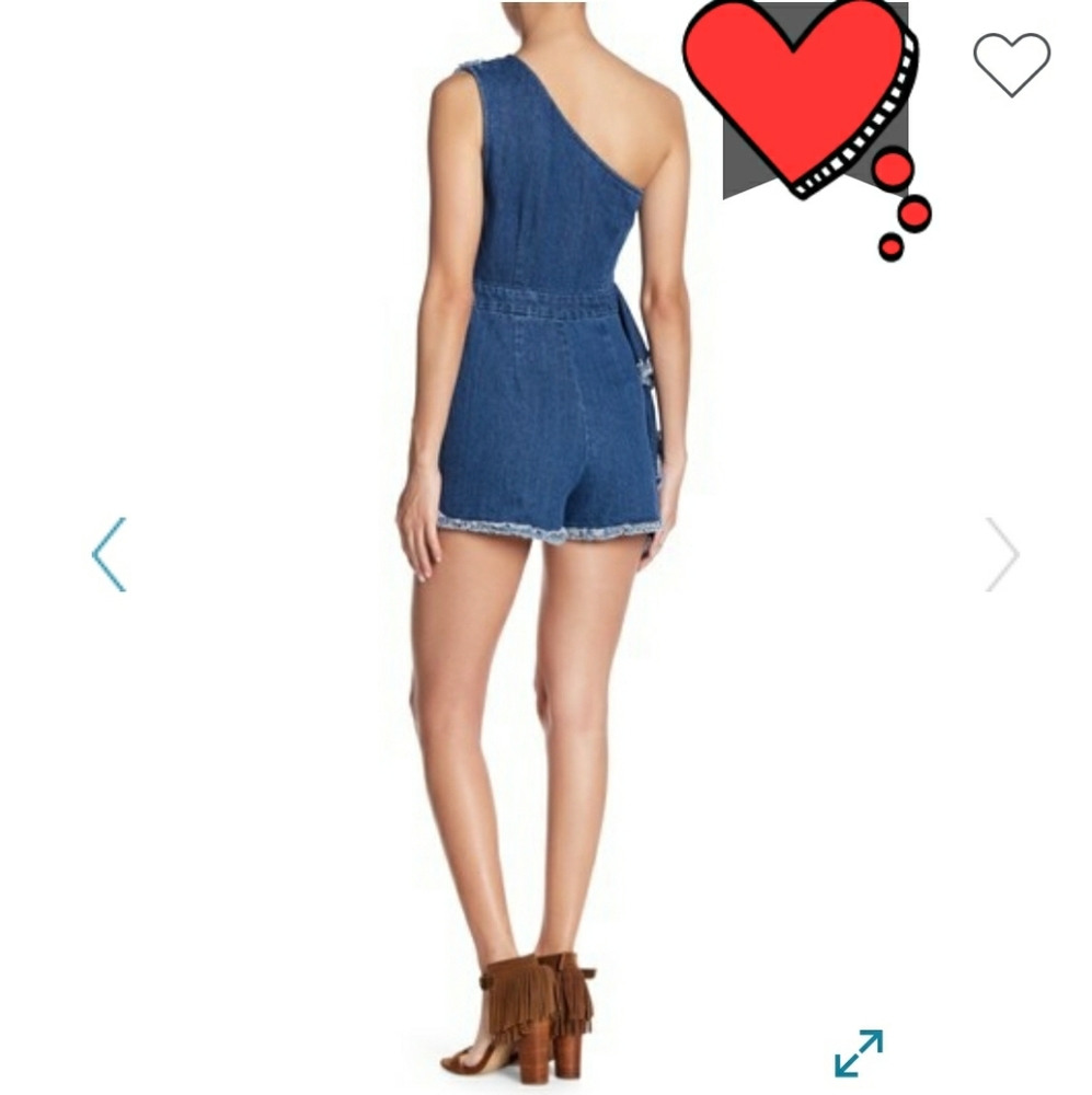 Sexy Denim Ruffled Romper - Picture 6 of 8